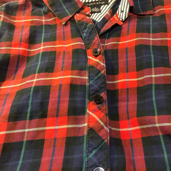 Tommy Hilfiger Plaid Long Shirt Dress with side pockets Ladies Medium - Picture 6 of 10